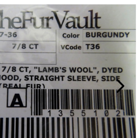 Burgundy Lamb and Fox Fur Coat - Picture 8 of 8